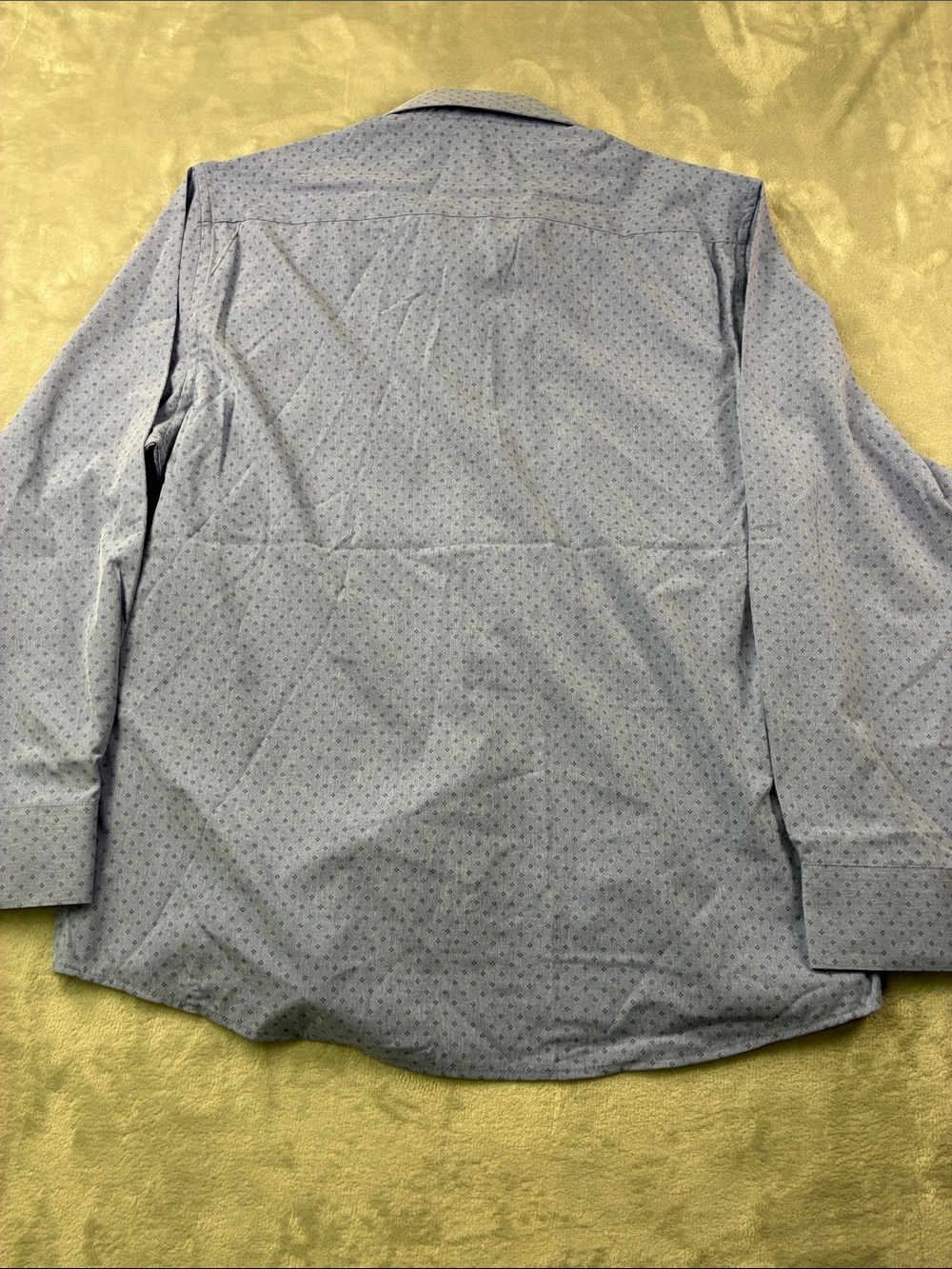 NWT‎ Lucky Brand Men’s Large Slim Fit 4-Way Stretch Blue Geo Button Down Shirt - Picture 7 of 7